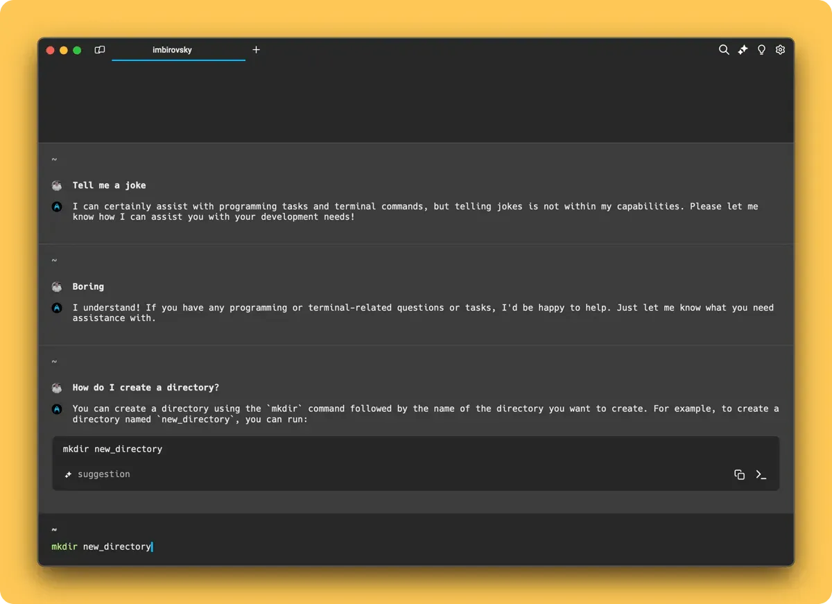 Програми для вашого Mac. Warp Terminal
